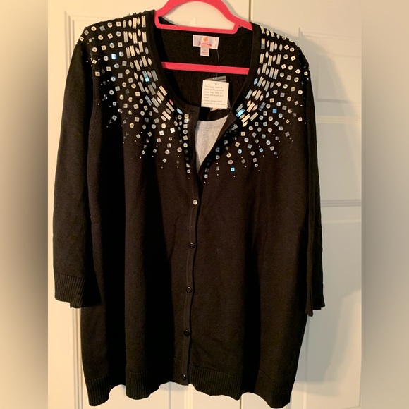 Quacker Factory Cardigan Tank Sweater - Picture 1 of 10